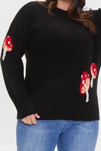 BLACK/MULTI Plus Size Mushroom Sweater, image 5