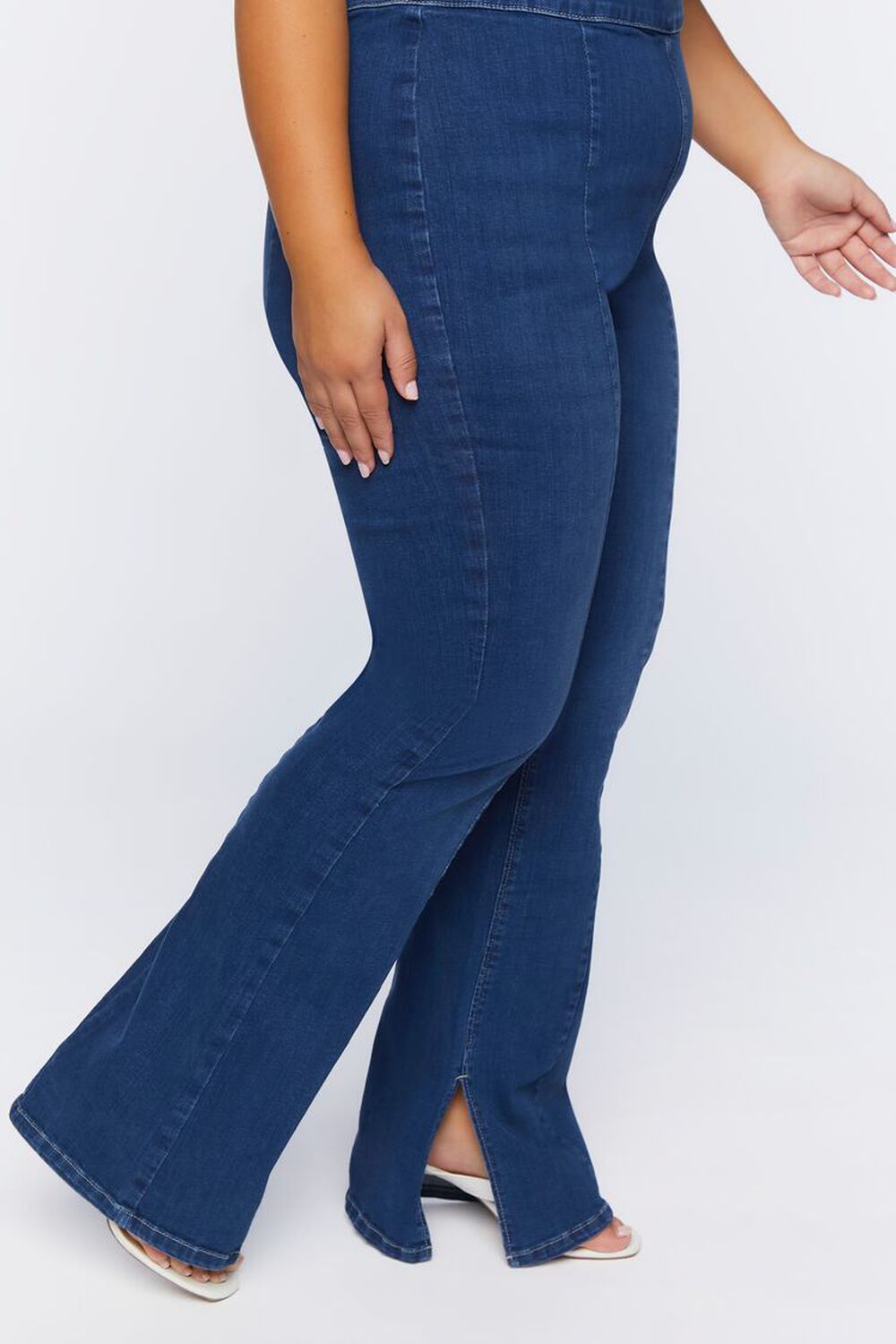 Plus Size Split-Hem Bootcut Jeans, image 3