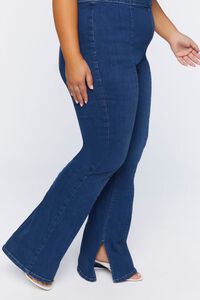 DARK DENIM Plus Size Split-Hem Bootcut Jeans, image 3