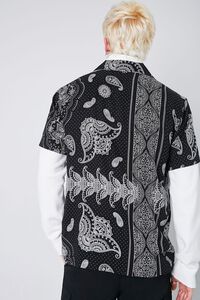 BLACK/WHITE Classic Paisley Pin Dot Print Shirt, image 4