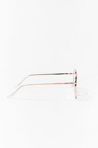 ROSE GOLD/CLEAR Round Reader Glasses, image 3