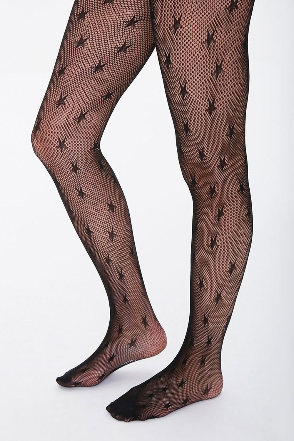 BLACK Netted Star Tights, image 1