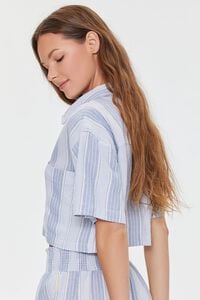 LIGHT BLUE/MULTI Kendall + Kylie Linen-Blend Shirt, image 2