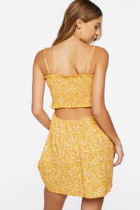 YELLOW/MULTI Ditsy Floral Smocked Mini Dress, image 3