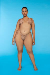 AUBURN/WALNUT Plus Size Sports Illustrated Geo Print Bikini Bottoms, image 5