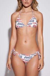 WHITE/MULTI Coca-Cola Bikini Top & Bottoms Set, image 5