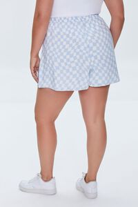 Plus Size Checkered Print Shorts, image 4