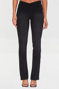 WASHED BLACK Crisscross Bootcut Jeans, image 2