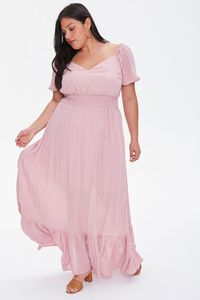 ROSE Plus Size Flounce-Hem Maxi Dress, image 1