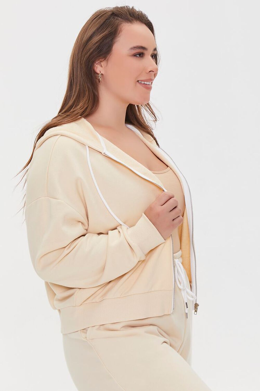 SAND Plus Size French Terry Zip-Up Hoodie, image 2