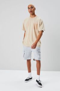 TAUPE Mineral Wash Crew Neck Tee, image 4