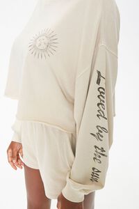 TAUPE Celestial Graphic Pullover & Shorts Set, image 5