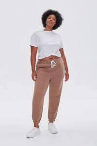 CAMEL Plus Size French Terry Joggers, image 5