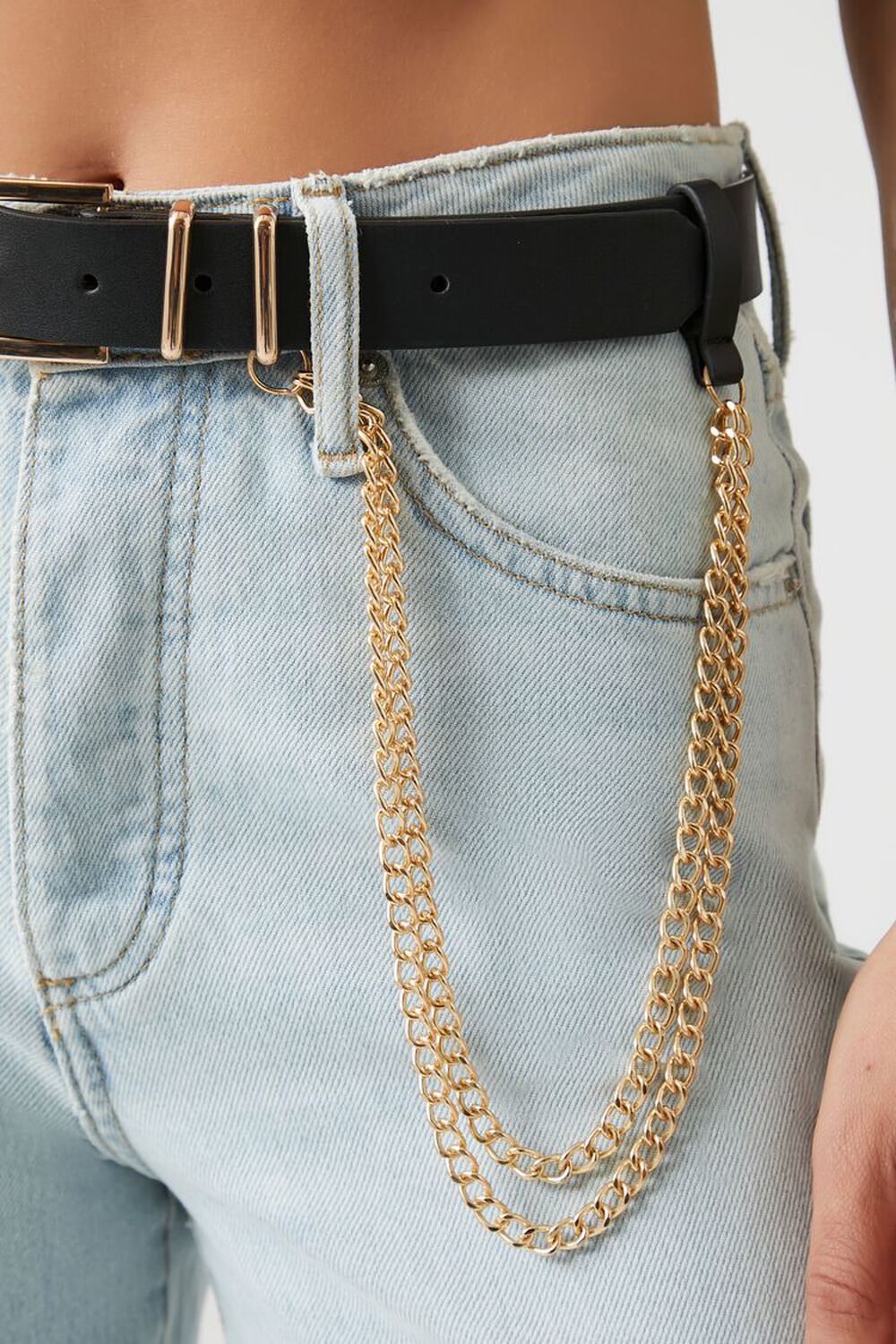 Forever 21 Women's Layered Wallet Chain Belt