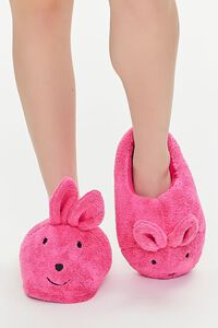 PINK Plush Bunny Indoor Slippers, image 4