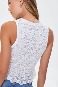 Floral Lace Scalloped Top, image 3