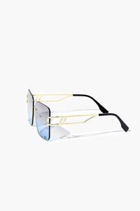 GOLD/BLUE Gradient Square Sunglasses, image 3