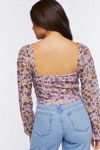 ROSEWATER/MULTI Ruched Floral Print Top, image 3