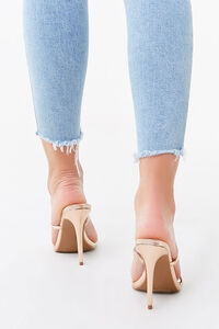 Metallic Open-Toe Stiletto Heels, image 4