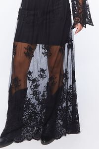 BLACK/BLACK Crochet Lace Maxi Dress, image 6