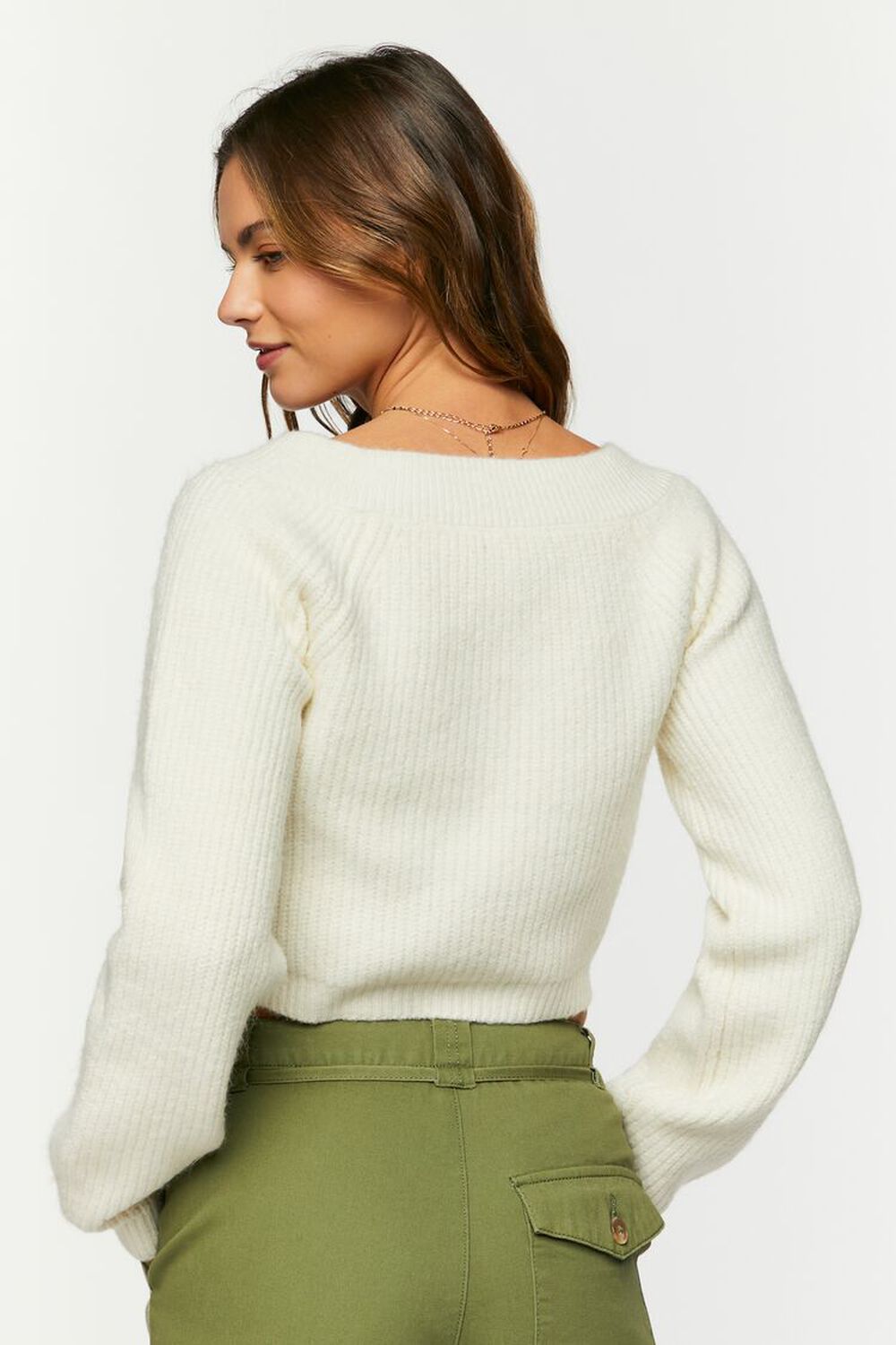 VANILLA V-Neck Cropped Sweater, image 3