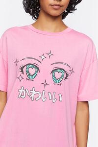 PINK/MULTI Anime Heart Eyes Tee, image 5