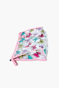CLEAR/MULTI Butterfly Print Makeup Bag, image 2