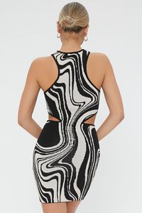 BLACK/CREAM Abstract O-Ring Sweater Dress, image 4