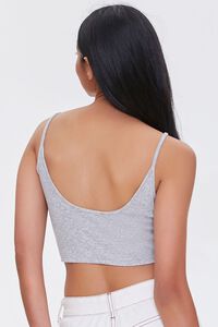 HEATHER GREY Ribbed Cropped Cami, image 3