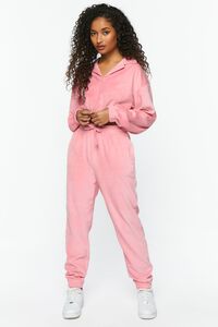 PINK Velour Cropped Pullover, image 4