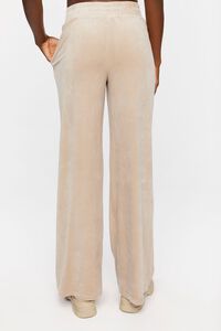 OYSTER GREY Velour Wide-Leg Pants, image 4
