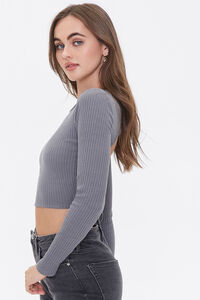 Ribbed Open-Knit Top, image 2