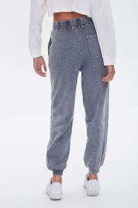 CHARCOAL Side-Striped French Terry Joggers, image 3
