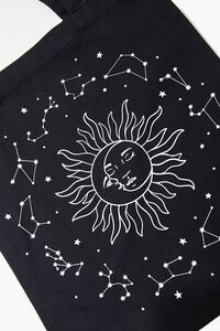 BLACK/WHITE Sun & Moon Graphic Tote Bag, image 4