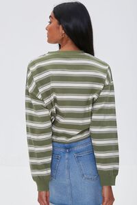 OLIVE/MULTI NYC Graphic Striped Pullover, image 3