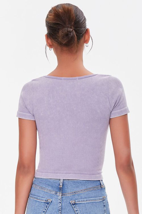 DUSTY LAVENDER Square-Neck Cropped Tee, image 3