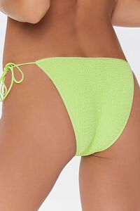LIME Ribbed String Bikini Bottoms, image 4