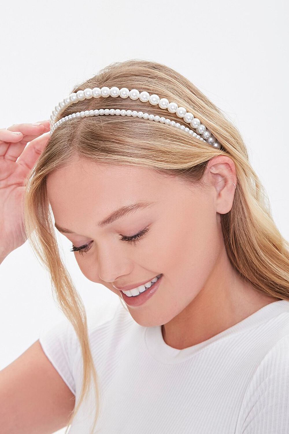 Layered Faux Pearl Headband