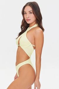 IVORY Cutout Halter One-Piece Swimsuit, image 2