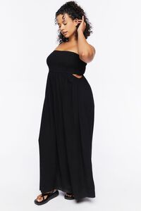 BLACK Plus Size Sleeveless Cutout Maxi Dress, image 2