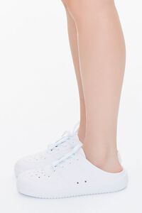 WHITE Perforated Low-Top Sneakers, image 2