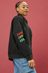 BLACK/MULTI Ron Bass Embroidered Jacket, image 3