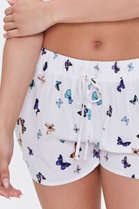 WHITE/MULTI Butterfly Print Lounge Shorts, image 5