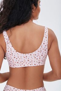 PINK/MULTI Spotted Knotted Bralette Bikini Top, image 3