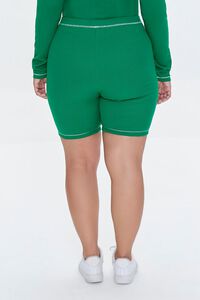 GREEN Plus Size Montauk Biker Shorts, image 4