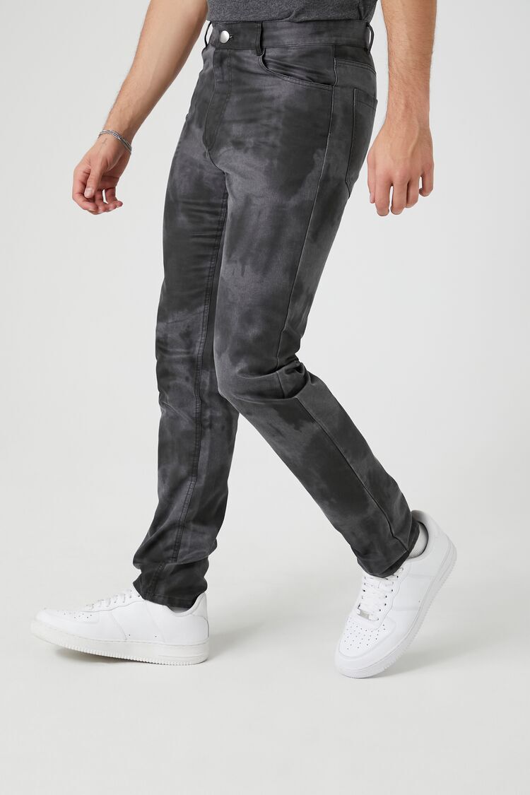 Men Tie Dye Denim Pants High Waist Patch Jeans Bottoms Vintage Loose  Straight Leg Trousers Streetwear - Walmart.com