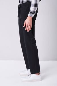 BLACK Drawstring Tapered Pants, image 3