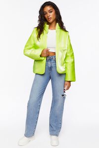 LIME Open-Front Puffer Jacket, image 4