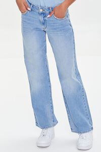 LIGHT DENIM Hemp 4% Low-Rise Straight-Leg Jeans, image 2