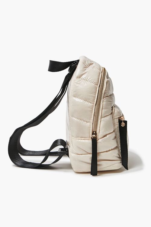 CREAM Quilted Zip-Up Backpack, image 2
